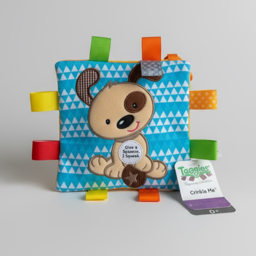 Mary Meyer Taggies Crinkle Me Brother Puppy